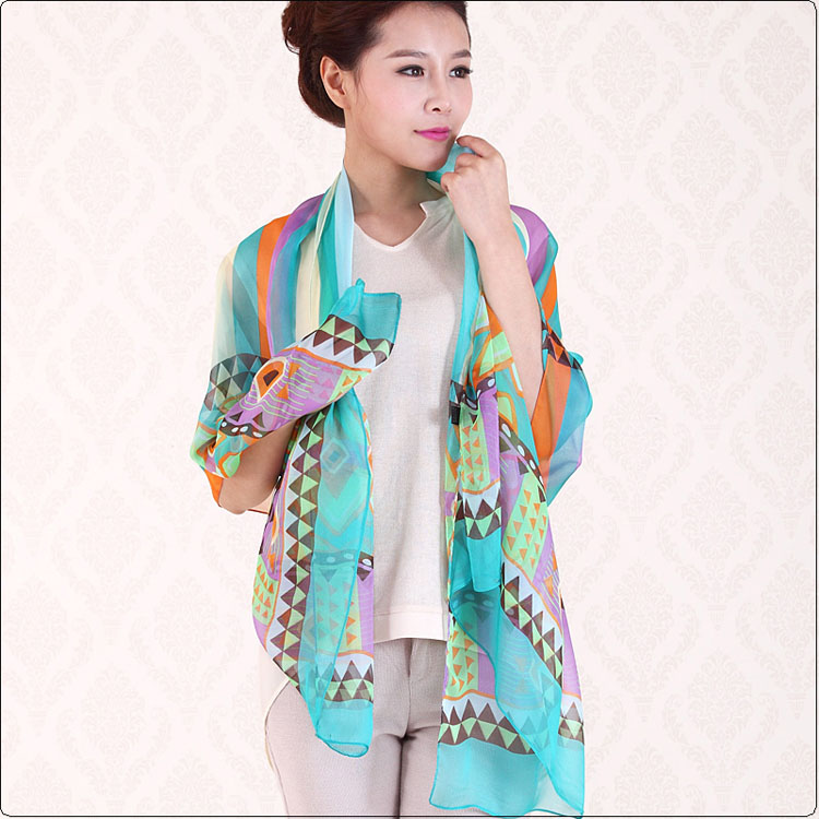 Pastoral style printed scarves wholesale 