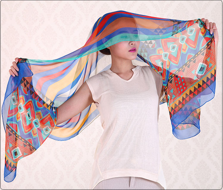 Pastoral style printed scarves wholesale 