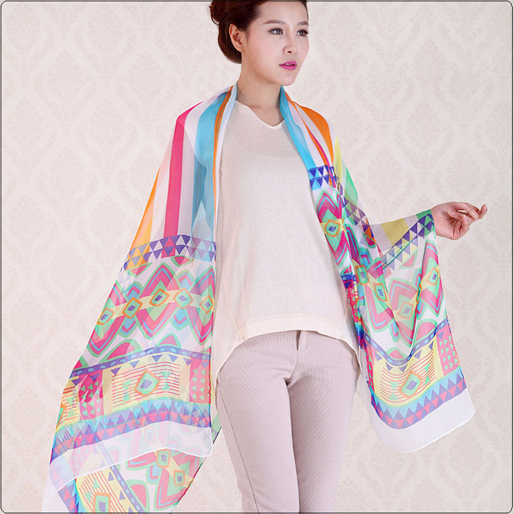Pastoral style printed scarves wholesale 