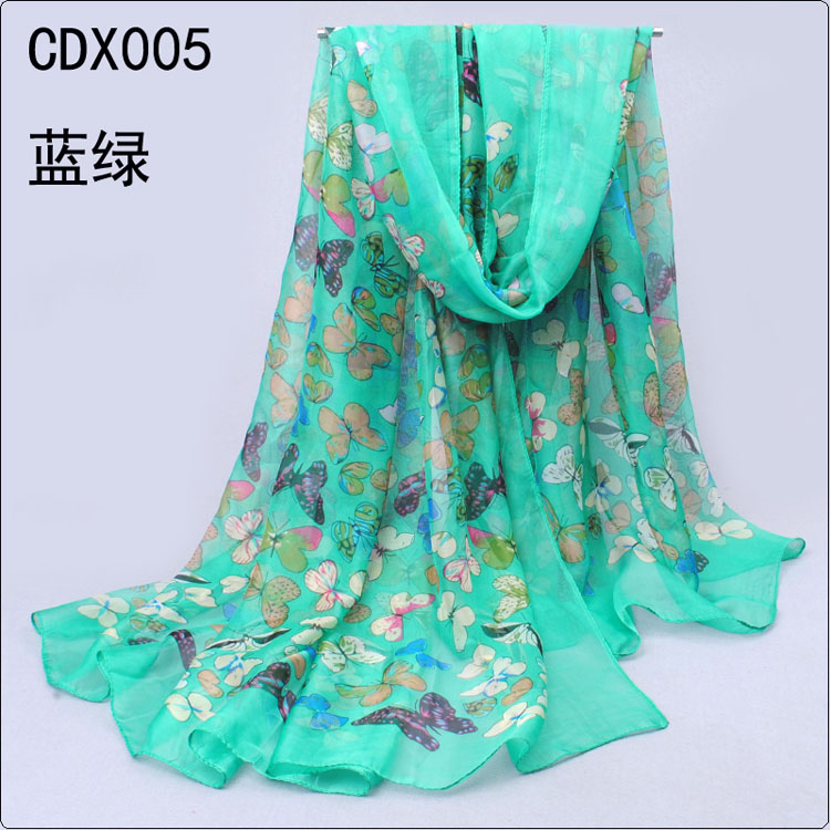 Wholesale Butterflies fluttering dotted scarf shawl 