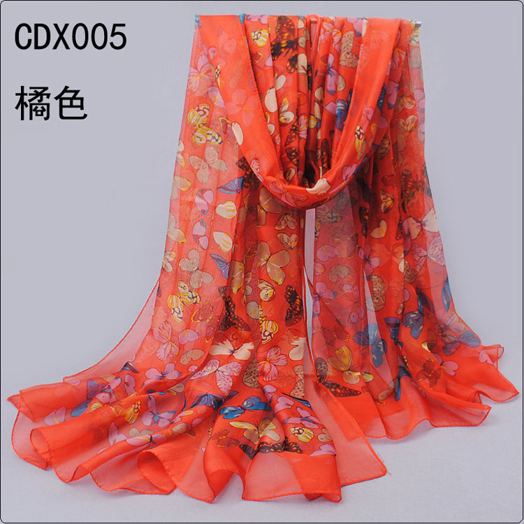 Wholesale Butterflies fluttering dotted scarf shawl 