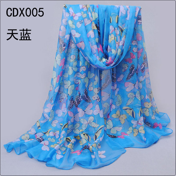 Wholesale Butterflies fluttering dotted scarf shawl 