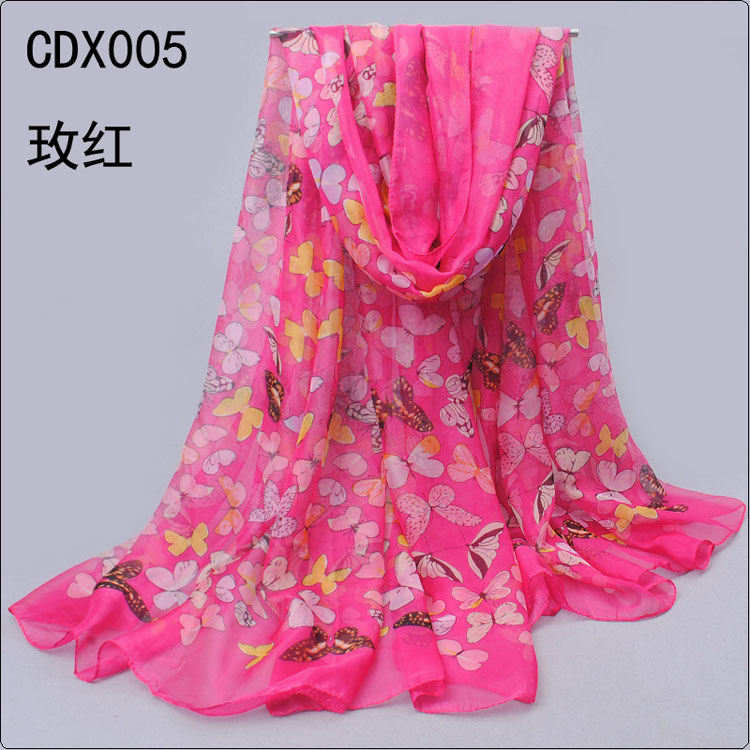 Wholesale Butterflies fluttering dotted scarf shawl 