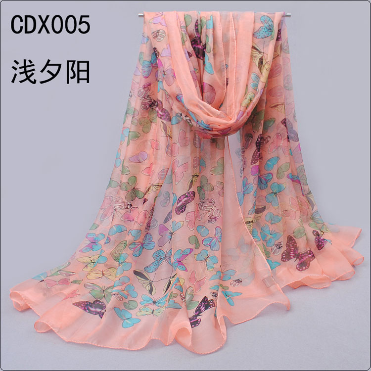 Wholesale Butterflies fluttering dotted scarf shawl 