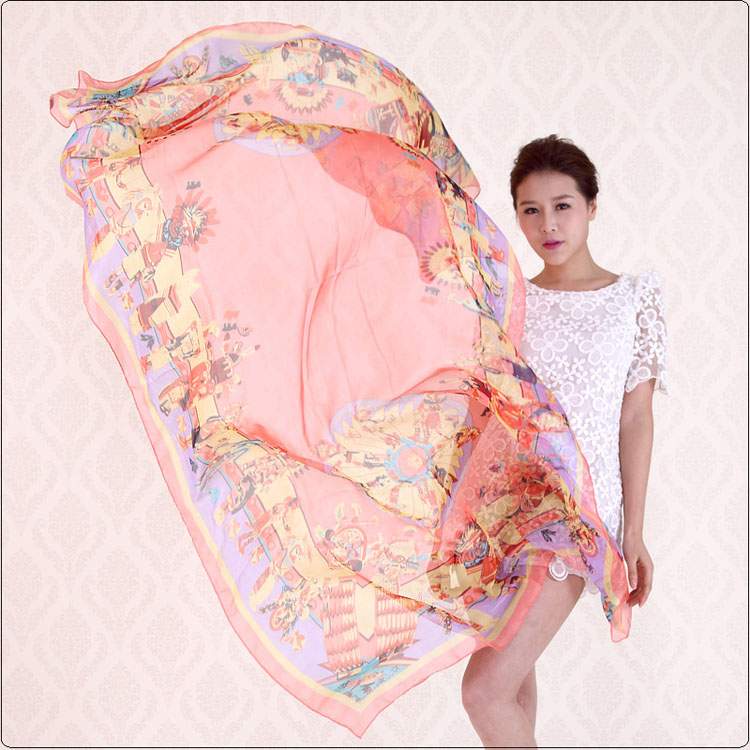 Animal print chiffon scarves wholesale 