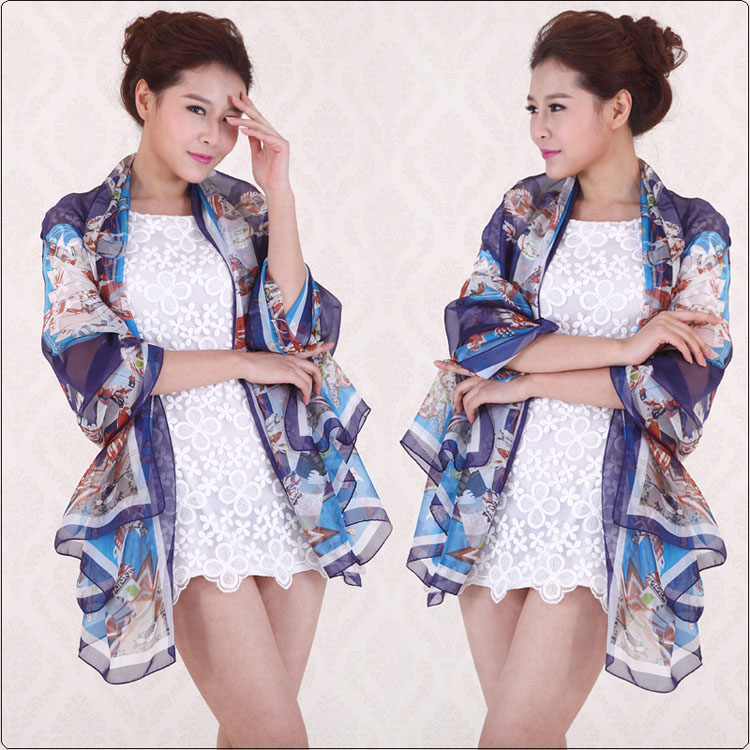 Animal print chiffon scarves wholesale 