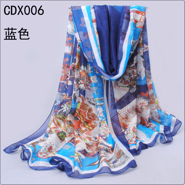 Animal print chiffon scarves wholesale 