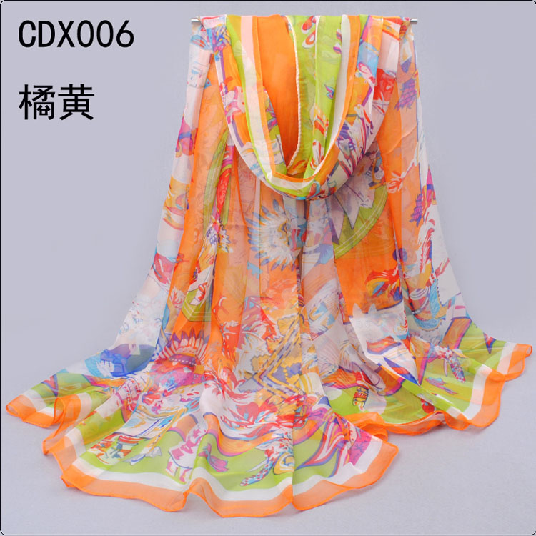 Animal print chiffon scarves wholesale 