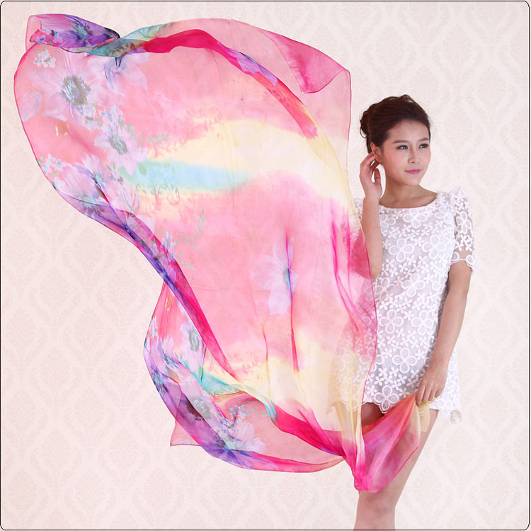 Sunflower printed scarves wholesale 