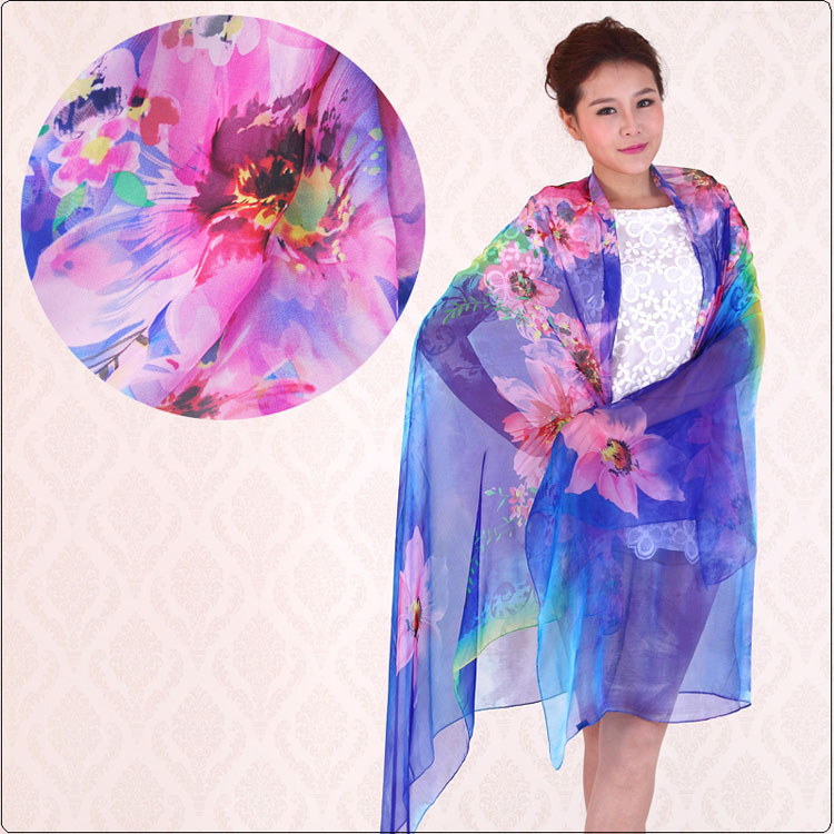 Sunflower printed scarves wholesale 
