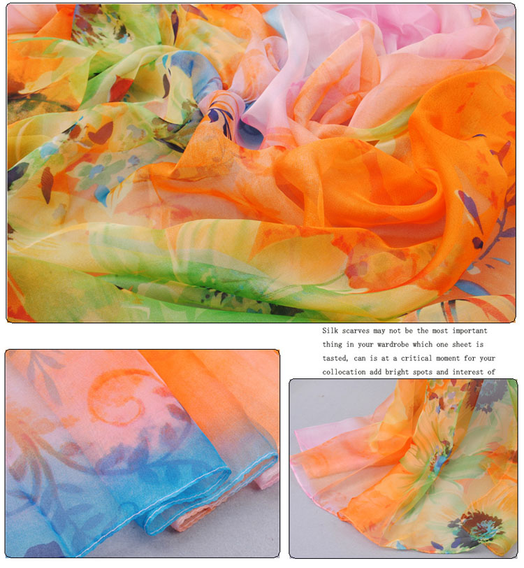 Sunflower printed scarves wholesale 