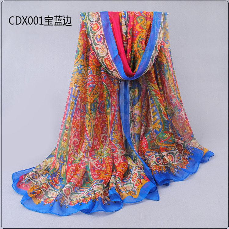 Plant cashew floral print scarves wholesale 