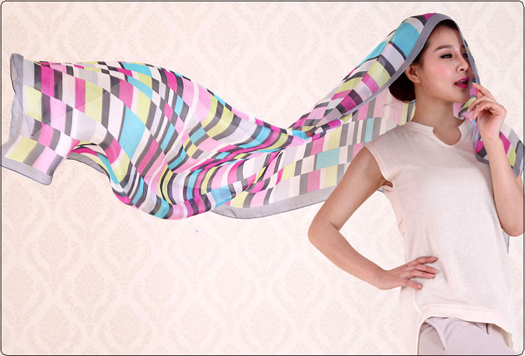 Stripes printed scarves wholesale 