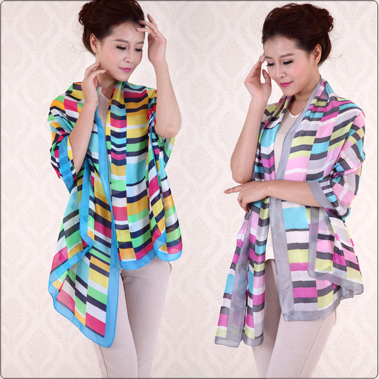Stripes printed scarves wholesale 