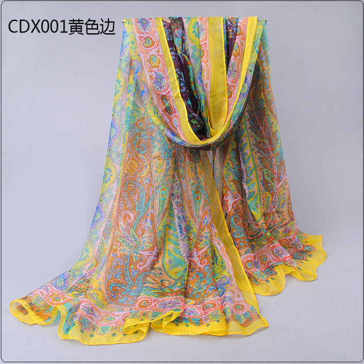 Plant cashew floral print scarves wholesale 