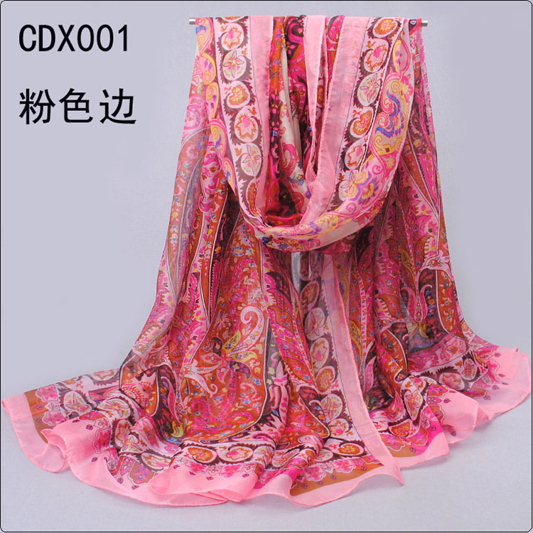 Plant cashew floral print scarves wholesale 