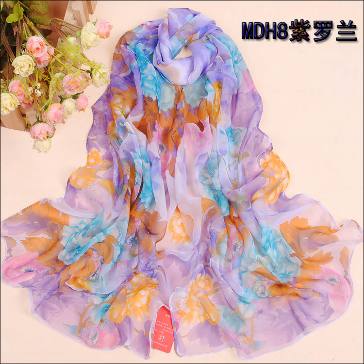 Peony flowers long scarf wholesale