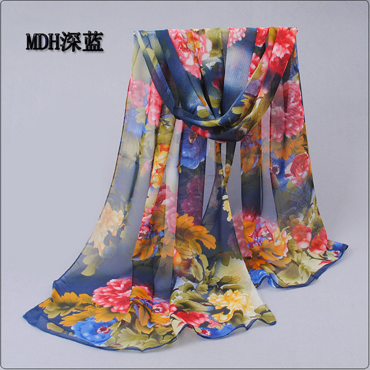 Peony flowers long scarf wholesale