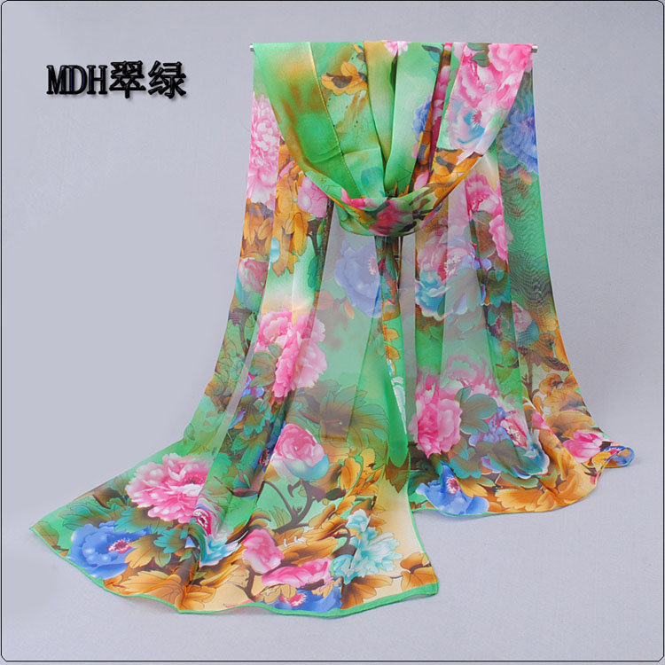 Peony flowers long scarf wholesale