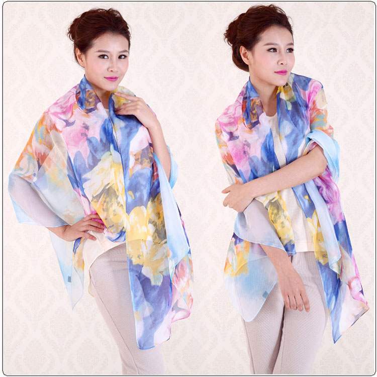 Rich daisy flower scarves 