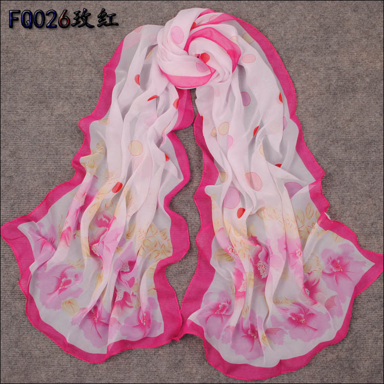Wholesale Fashion Flower Dot Scarf 