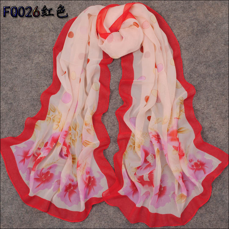 Wholesale Fashion Flower Dot Scarf 