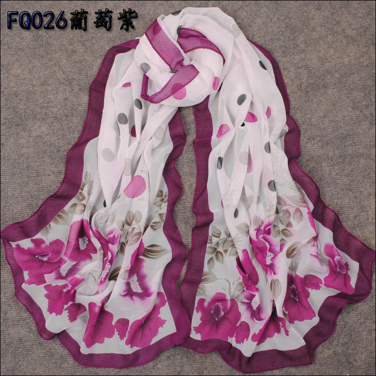 Wholesale Fashion Flower Dot Scarf 
