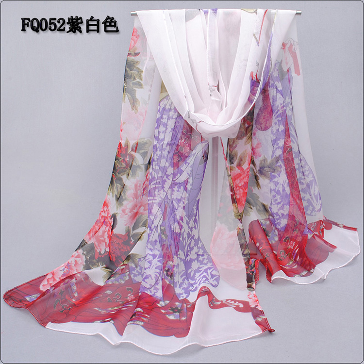 Wholesale beauties pattern chiffon scarves 