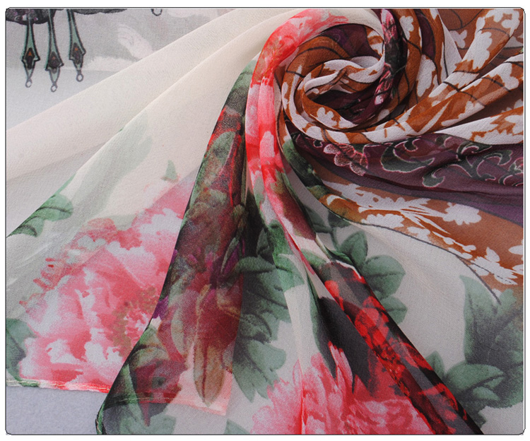 Wholesale beauties pattern chiffon scarves 