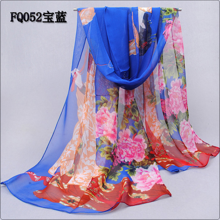 Wholesale beauties pattern chiffon scarves 