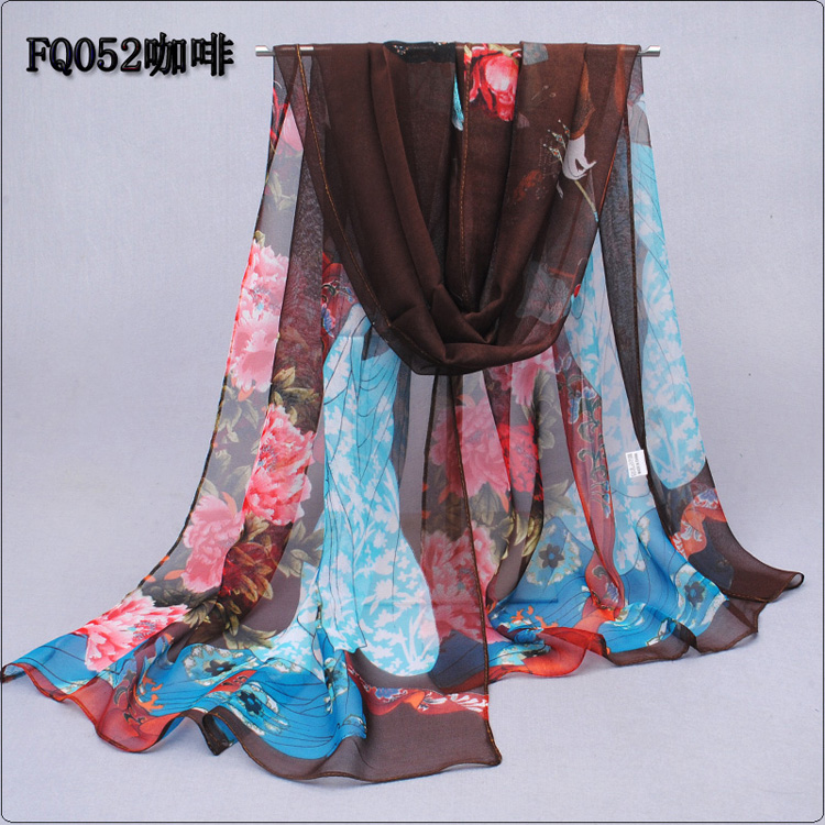 Wholesale beauties pattern chiffon scarves 