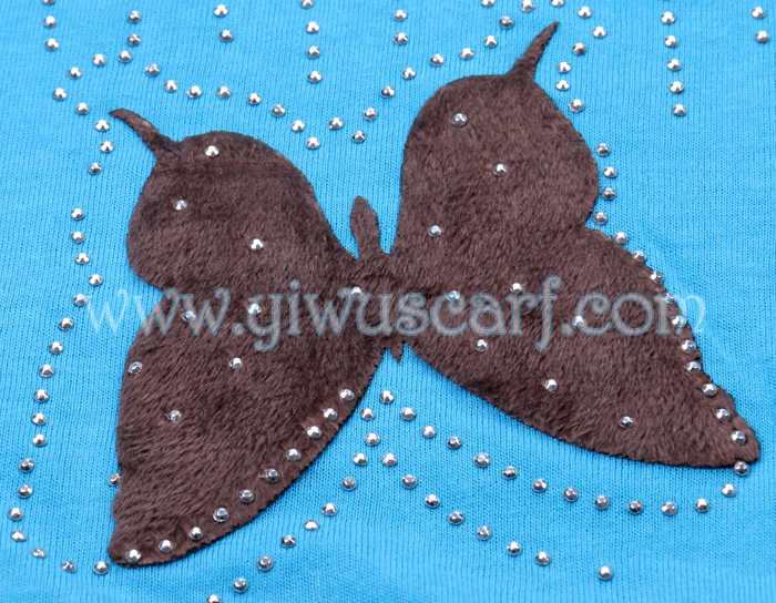 China Muslim Butterfly rhinestone scarf manufacturers