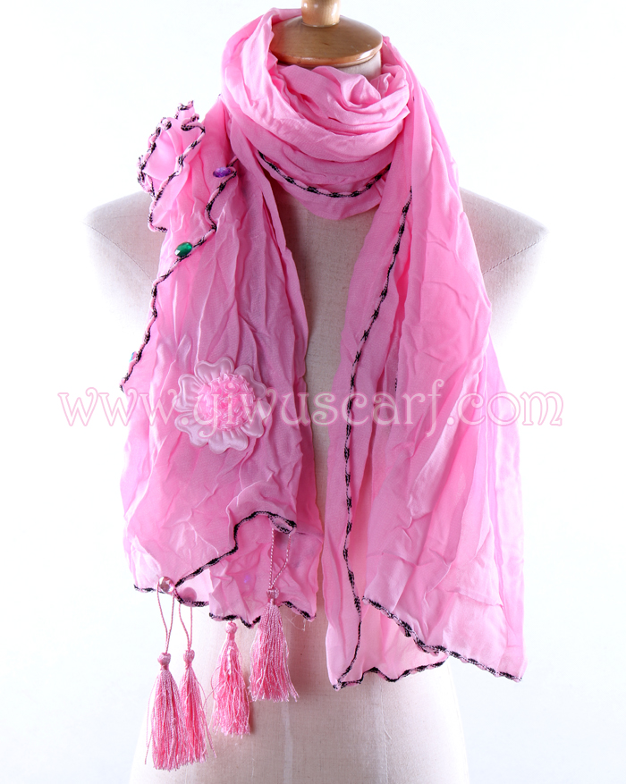 Arab headscarf Flowers Rhinestone scarves wholesale