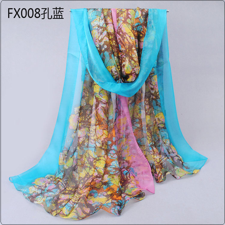 Butterfly embellishment printed scarves wholesale 