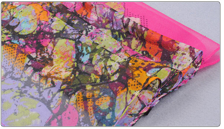 Butterfly embellishment printed scarves wholesale 