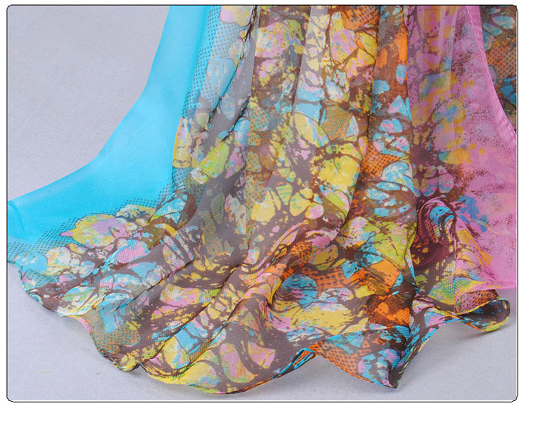 Butterfly embellishment printed scarves wholesale 