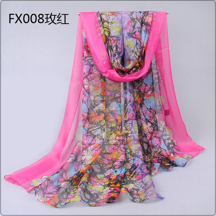 Butterfly embellishment printed scarves wholesale 