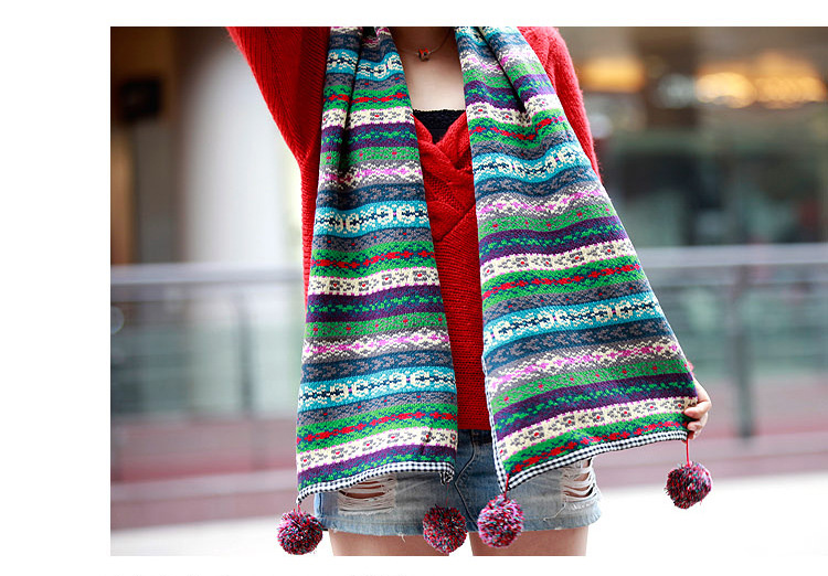 Jacquard wool scarf scarves sphere