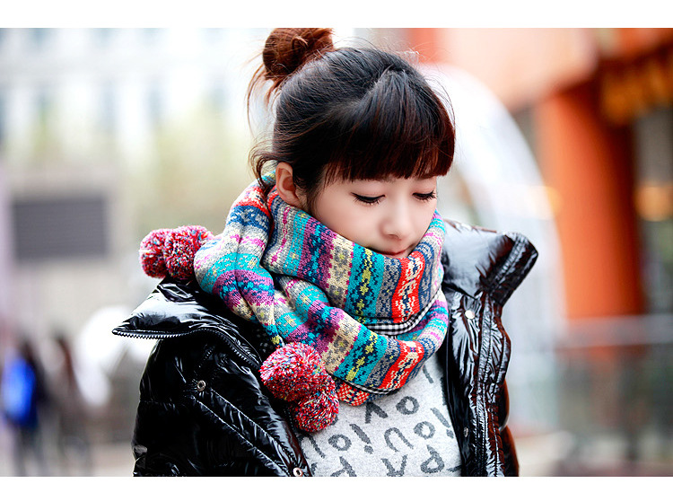 Jacquard wool scarf scarves sphere