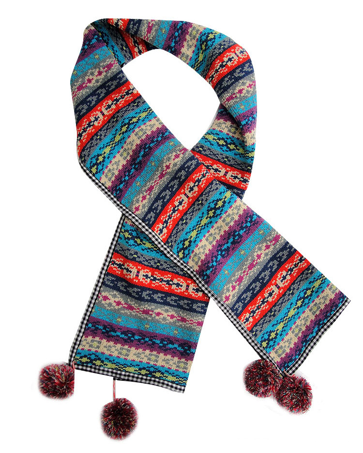Jacquard wool scarf scarves sphere