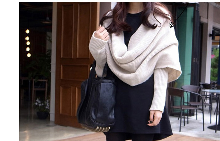 Sleeve knit scarf female shawl scarf wholesale