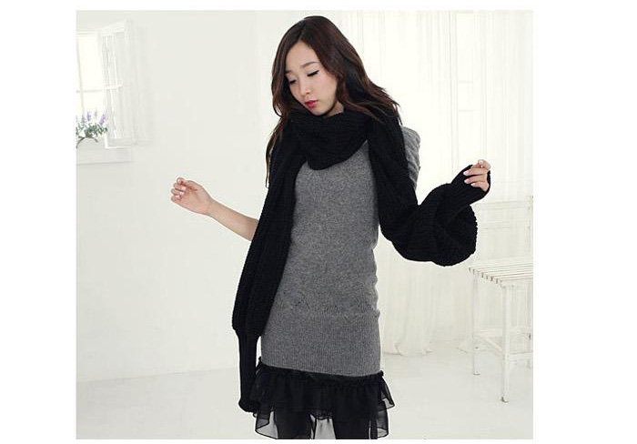 Sleeve knit scarf female shawl scarf wholesale