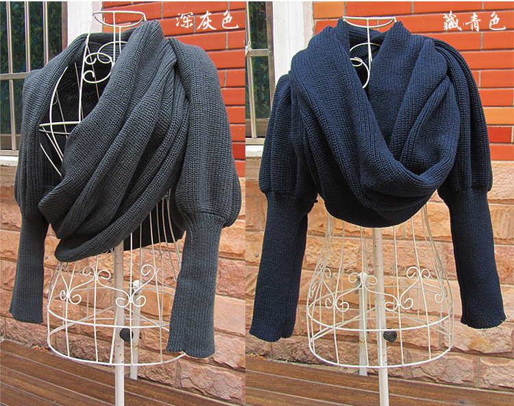 Sleeve knit scarf female shawl scarf wholesale