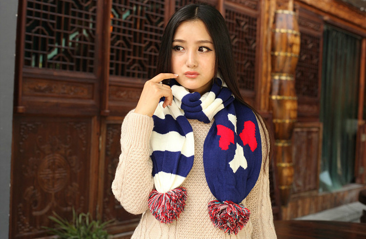 Women stripe wool scarves wholesale scarf