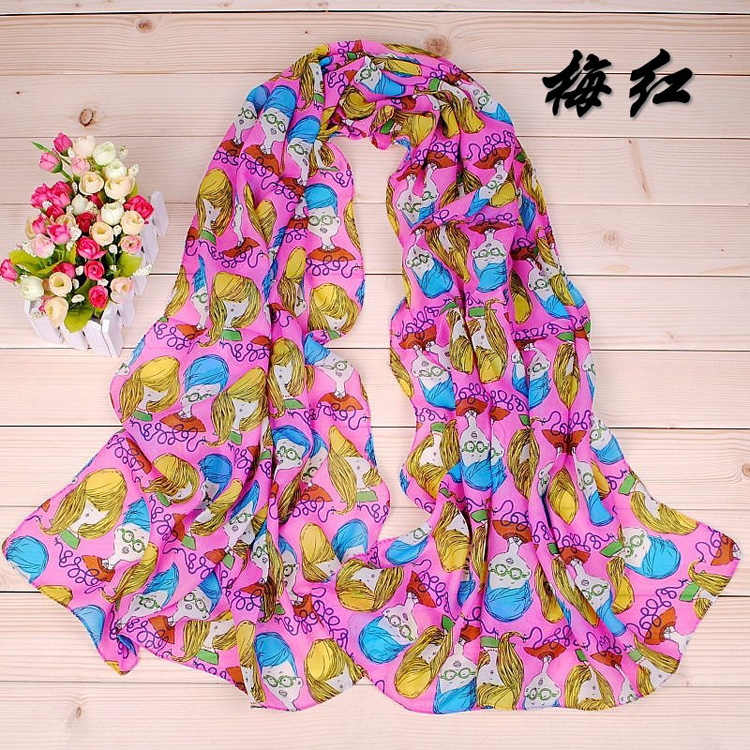 Womens cartoon character scarf