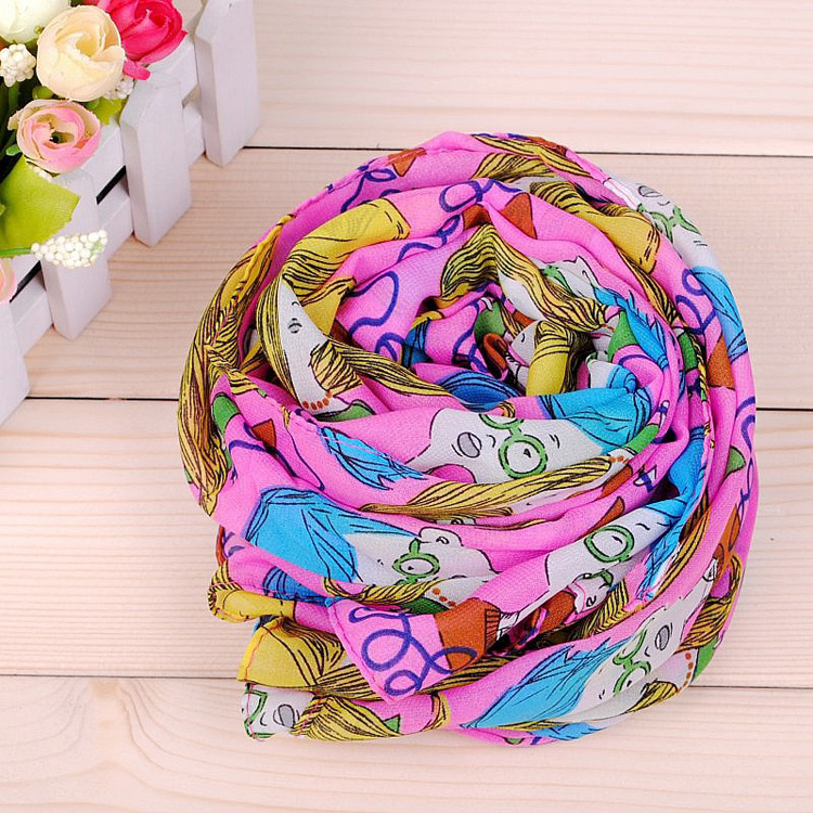 Womens cartoon character scarf
