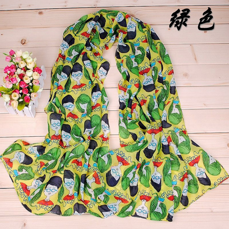 Womens cartoon character scarf
