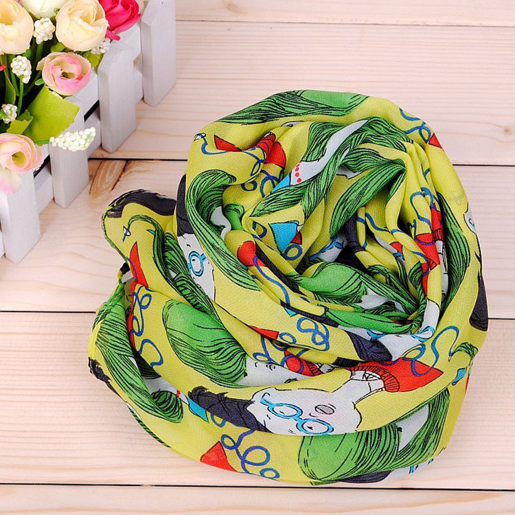 Womens cartoon character scarf