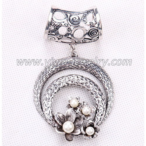 Alloy pearl pendant scarves buckle