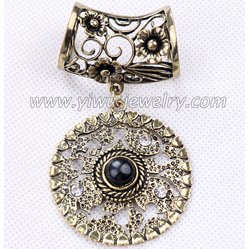Copper alloy scarf necklace pendant